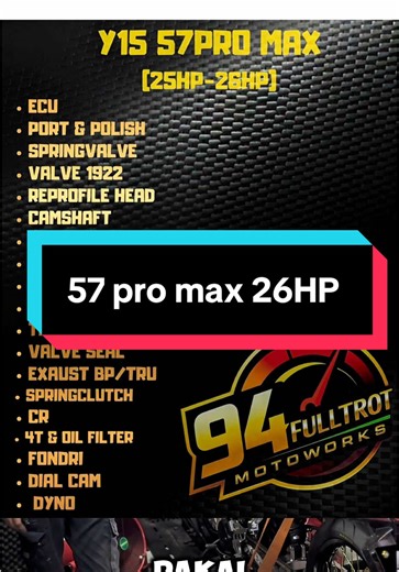 57 Pro Max 26HP: Modifikasi Motor Terbaru