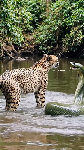 Cheetah vs anaconda dangerous fight