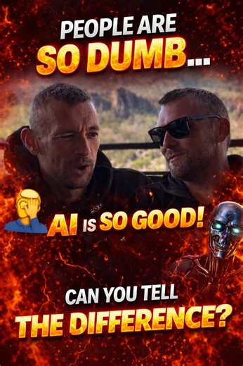 People are so dumb, and AI is becoming so smart…it’s impossible to tell what’s real.
