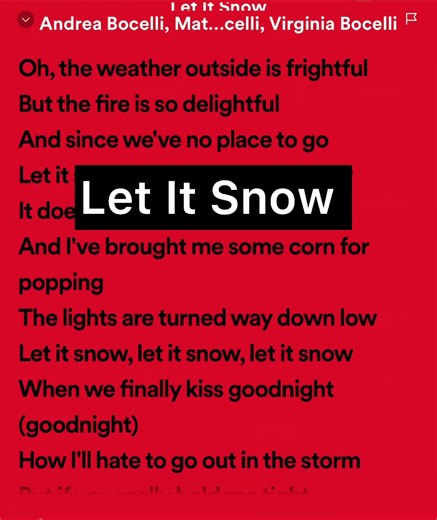 Let It Snow Song Lyrics