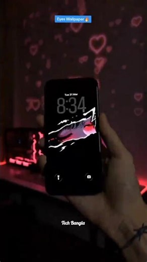 Eye Live 4K Wallpaper 😳 | Tiktok Live Wallpaper Trick. #AmoledWallpaper #tech
