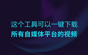 这个工具可以一键下载国所有自媒体平台的视频