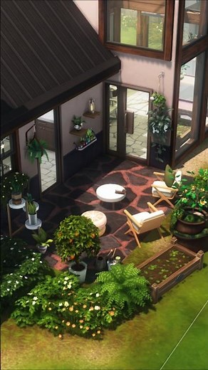 Sims 4 Garden Patio Speedbuild #thesims4