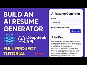 Part 4 Build an AI Resume Generator with React & DeepSeek API | Full Project Tutorial