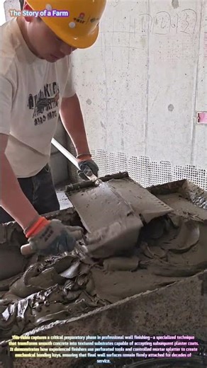 Surface Preparation: Plasterers use perforated plaster boards to create a bonding surface! 🧱🎨↓
