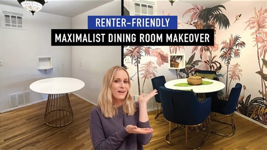 Go bold with a renter-safe maximalist dining room wallpaper setup