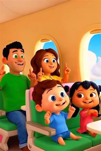 Airplane Family Adventure Song ✈️👨‍👩‍👧‍👦 Fun Flight Journey for Kids Cocomelon Style Travel Cartoon