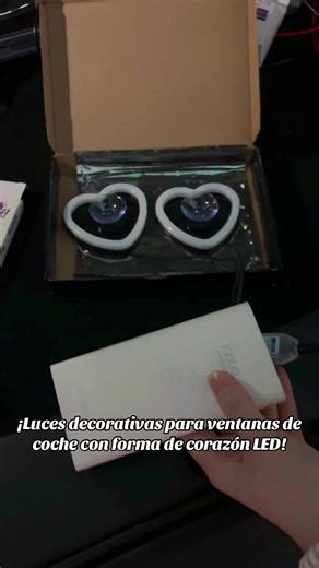 ¡Luces decorativas para ventanas de coche con forma de corazón LED!#luz #coches #lamp #lights #auto #luces