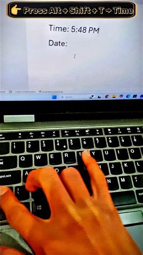 Insert Date & Time in MS Word Using Shortcut 🔥 | Laptop Beast #viralshorts