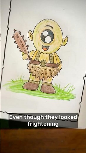 How to Draw a Cyclops #mythology #drawinglesson #drawingshorts