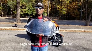 Black 10.5" Wave Windscreen Windshield For Harley Electra Glide Street Glide Touring 2014-2017