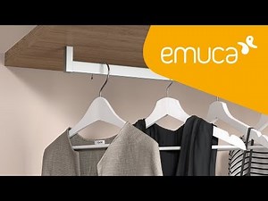 How to install a wardrobe rail with rectangular zamak lateral supports - Emuca