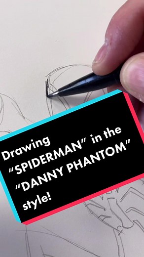 Reply to @camboi_ablebtw “Drawing SPIDERMAN in the DANNY PHANTOM style!” #dannyphantom #spiderman #crossover #butchhartman #butchhartmandraws #marvel