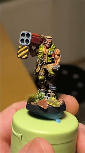 another spacenam miniature with rocket launcher ready