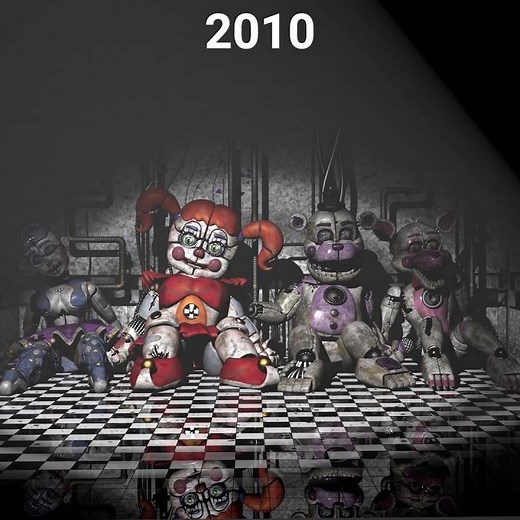 FNAF Funtime Animatronics over the years