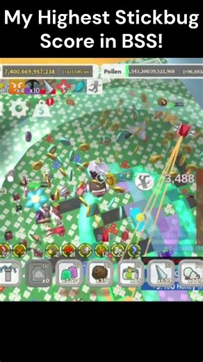 My Highest Stick Bug Score in BSS! #bss #beeswarmsimulator #roblox