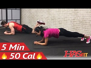 5 Minute Abs Workout for Beginners - 5 Min Easy Beginner Ab Workout for Women & Men