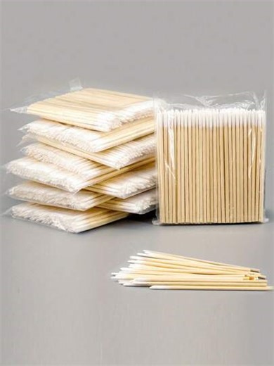 1000/500pcs Ultra Fine Tip Cleaning Swabs, Disposable Nail Cleaner Sticks, Wooden Makeup Cosmetic Applicators, Small Pointed Eyebrow Makeup Remover Tools, Cosmetic & Personal Care, Makeup Remover Swabs, Manicure Supplies, Foot Care Products, Pedicure Tools, Travel Essentials, Suitable For Lining Eyes, Lips, Shaping Brows & Other Makeup, Cleaning Supplies, Household Cleaning Swabs, Outdoor Care Tool Accessories | SHEIN