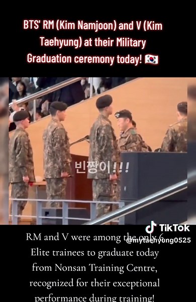 BTS' RM and V Military Graduation Ceremony Today!