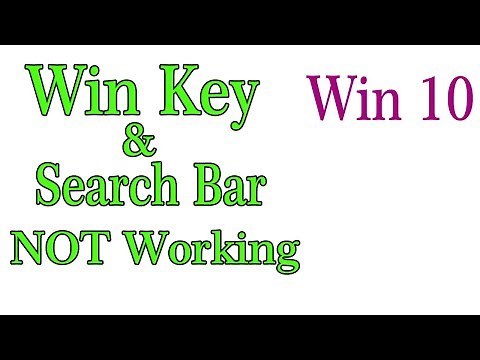 Solution - Windows Key And Search Bar Not Working In WIndows 10