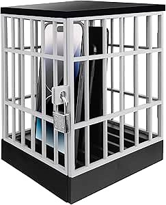 Gemaxvoled Cell Phone Jail-Phone Cage with Lock and Key, Phone Lock Box, Cell Phone Locker for Classroom/Family