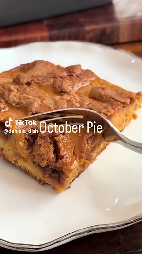 October Pie Some call this a pie and some call it a cake, but whatever you call it, it’s totally delicious. This is the perfect dessert for this time of year and the best part, other than it being so yummy is how simple it is to make. It’s got 3 layers all wrapped up into one amazing fall dessert. You’re definitely going to want to save this recipe it’s a keeper. #octoberpie #octobercake #FallDesserts • First Layer 1 box yellow cake mix 1/2 c melted butter 1 egg beaten Mix together and keep one