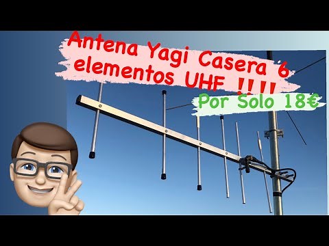 Antena Casera yagi 6 elementos para UHF | Por menos de 20€ tienes una antena de 12,1 dbi
