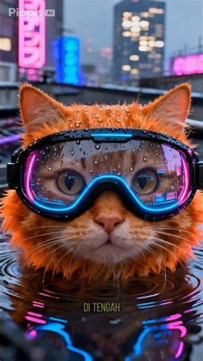 Cyberpunk Cat in the Heart of the City 🐱🌃
