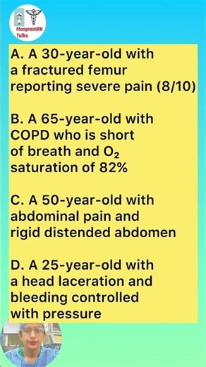 Nclex question of the day| Prioritization|#manpreetrntalks#nursingexam#nclex#nclexprep
