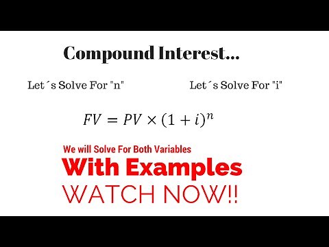 Compound Interest Solve for N and Solve for interest Rate