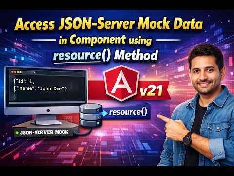 How to access data from json-server in component using resource() method and signal in Angular v21