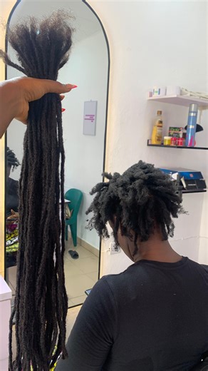 Ufuoma | Loctician In Warri on Instagram: "My client decided to take out her 14yrs old locs and re-installed customized loc extensions ✨ due to some personal issues. Customized human locs extensions from @extensionsbyohenhe #locsextension #warriloctician #dreads #dreadsreels #installation #extensioninstallation"
