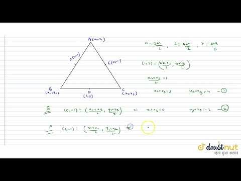 The mid-points of the sides of a triangle are (1, 2), (0,-1) and (2, -1). Find the coordinates