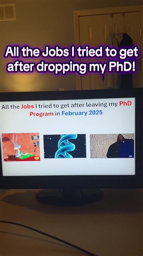 All the jobs I tried to get after dropping out of my PhD program! Share this video! Check out my algebra guide for STEM (link in bio)!