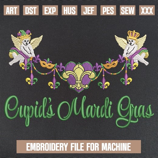 Mardi Gras Cupid Embroidery Designs, Louisiana Festival Embroidery Pattern, Mardi Gras Embroidery Files Trendy, Gifts for Mardi Gras, 5x7 - Etsy Canada