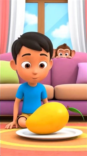 The Mango That Started It All 🥭 Part 1 | Cute Cartoon Moment #monkey #funny #viral #shorts #mango