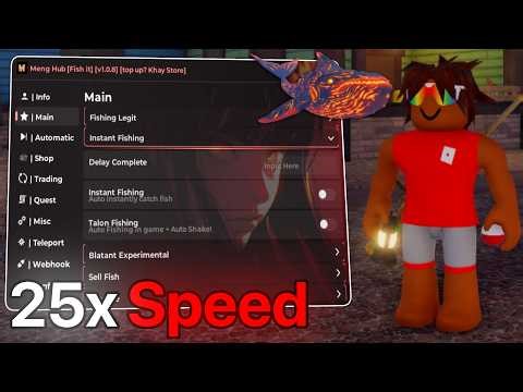 BEST Fish It Script Pastebin *NO KEY* 25x Speed Fishing, Instant Fish + MORE!