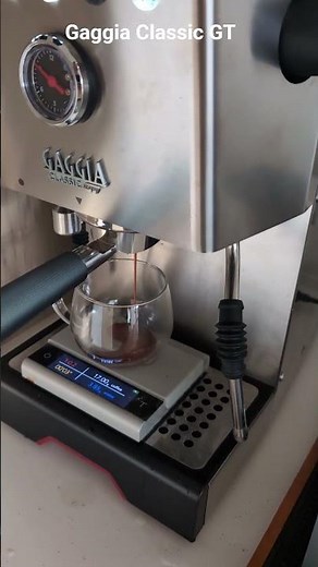 Gaggia Classic GT dual boiler first espresso shot