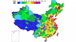 回首二零零一载，重见北方强盛时，2001年全国地级以上行政区GDP数据可视化地图
