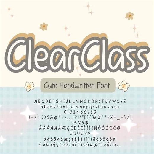 Cute Handwritten Font | Minimal Aesthetic Letters for Digital Planner, Journal & iPad Notes - Etsy