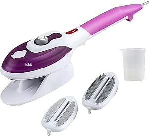 Handheld Portable Steam Iron with Temperature Control, Garment Steamer Removes Wrinkles for Clothing with Fast Heat,Fabric Steam Brush for Home and Travel(Purple)