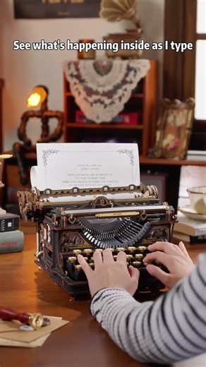 This Wooden Typewriter Actually Types! #Shorts
