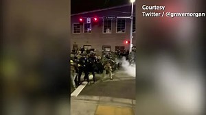 Police fire tear gas at protesters in Portland