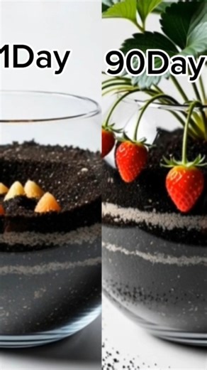 Strawberry Growing from Seed to Fruit 🍓 | Time Lapse