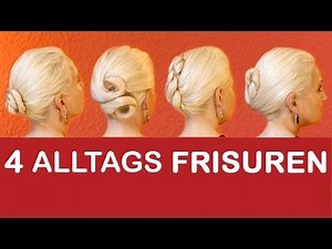 4 schnelle Alltags Frisuren einfach selber machen | mittel & lange Haare | Arbeit | Uni | Schule