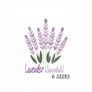 Lavender Flower Machine Embroidery Design: Lavandula, 6 Sizes (digital File) - Etsy