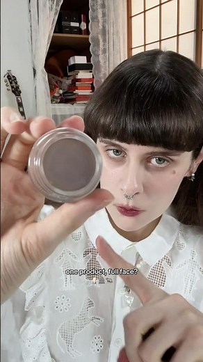 mac paint pot in tailor grey 🩶🩶🩶 #gothmakeup #maccosmetics #greymakeup