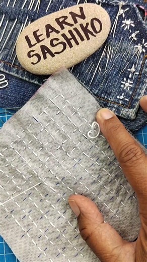 SASHIKO | Pulling Every Stitch. #sashiko #sashikostitching #beginnersewing