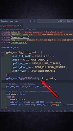 Configurar Pin para Salida Digital #electronica #microcontroladores #esp32 #arduino #holamundo