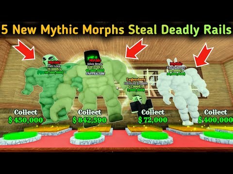 I Collected 5 New Mythic Morphs - Alien Brute + Infected Zombie + Lab Leak In Steal A Deadly Rails